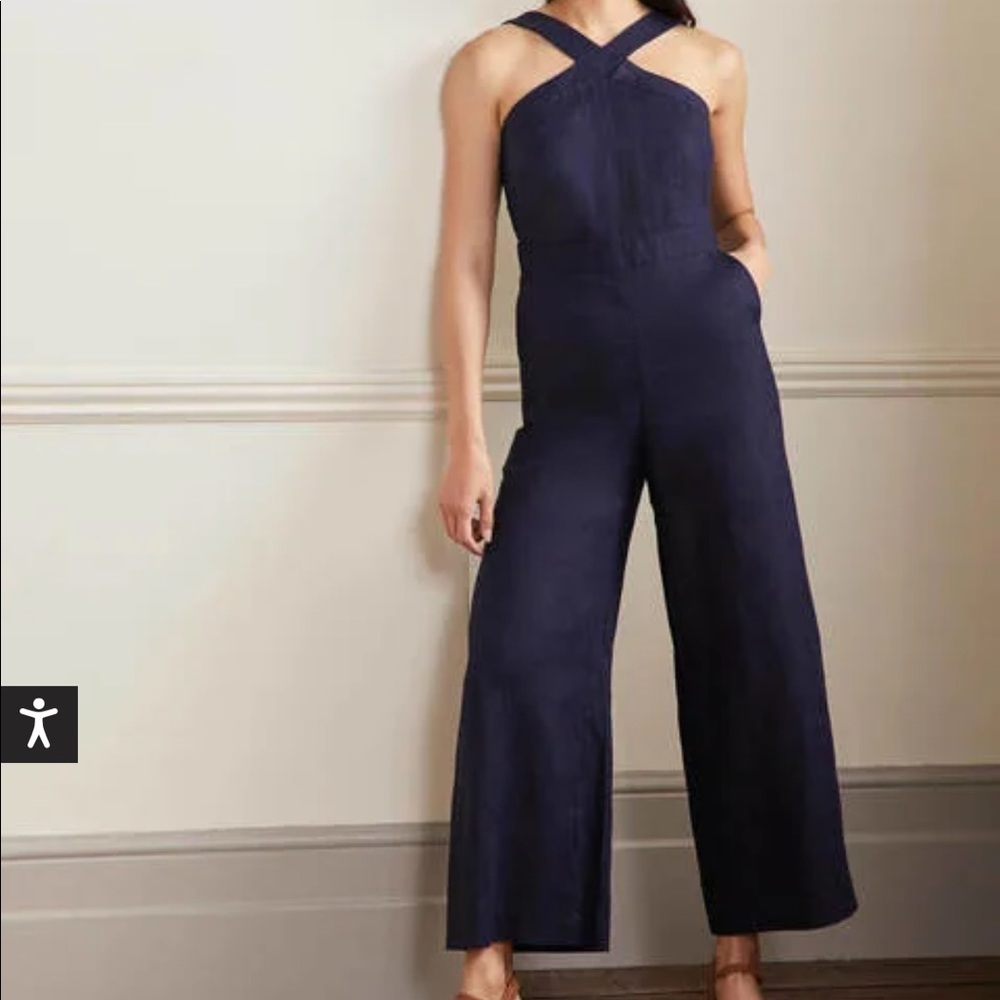 NWT. Boden Crossover linen jumpsuit